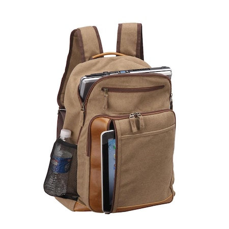 Preferred Nation Tahoe Canvas Backpack, Tan P4658.TAN